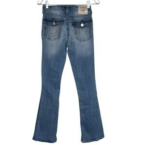 TRUE RELIGION Women's Becca Mid Rise Flap Bootcut Jeans Size 27 X 33